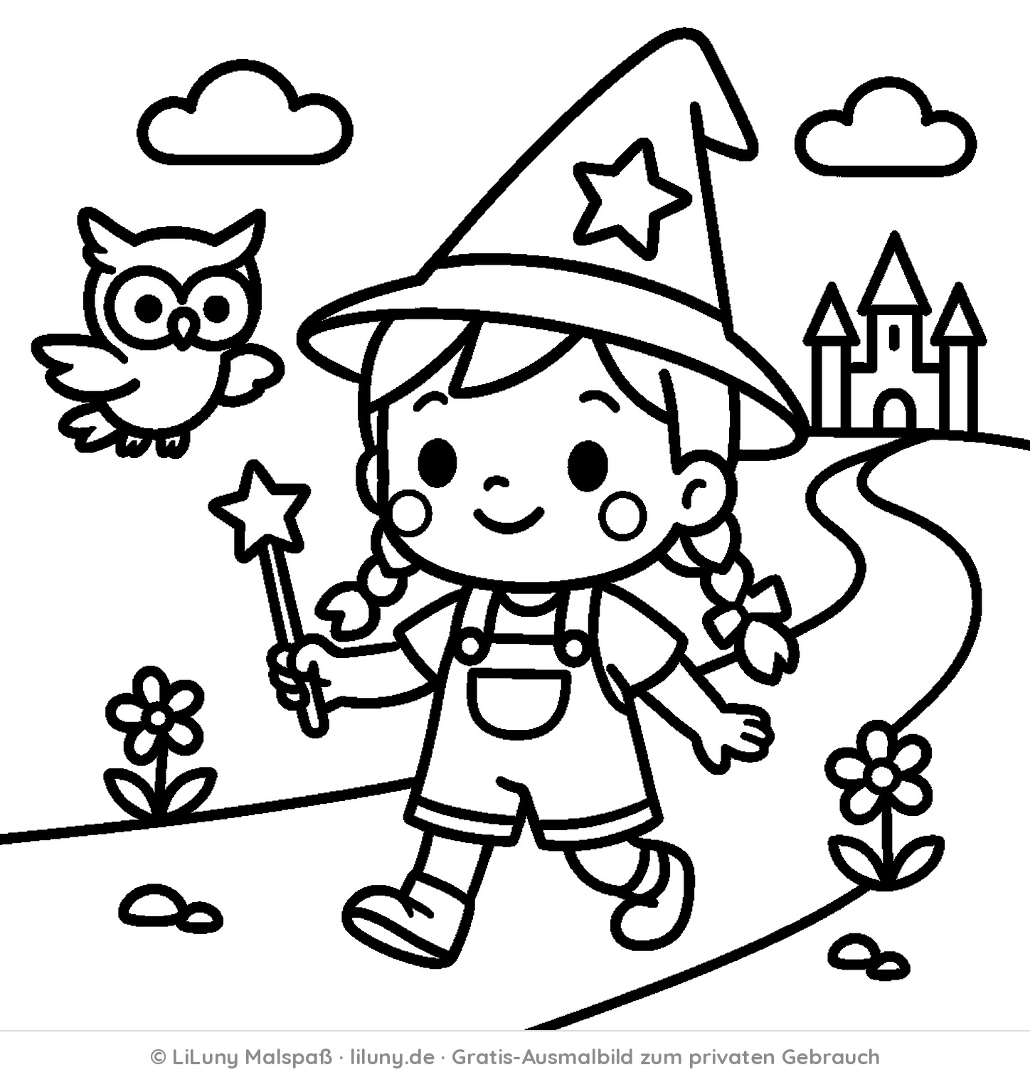 Schloss-Ausmalbilder kostenlos